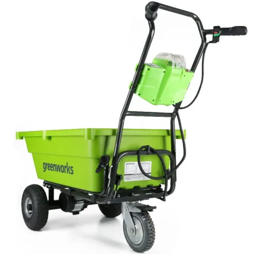 Тележка садовая самоходная Greenworks G40GC 40V 7400007 (106 л) аккумуляторная — детальное фото