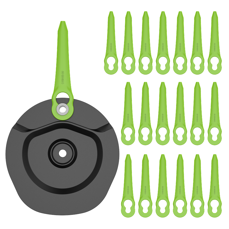 Нож пластиковый 2963507 20 шт с диском для односторонней установки для триммера Greenworks G24LT251 24V — детальное фото