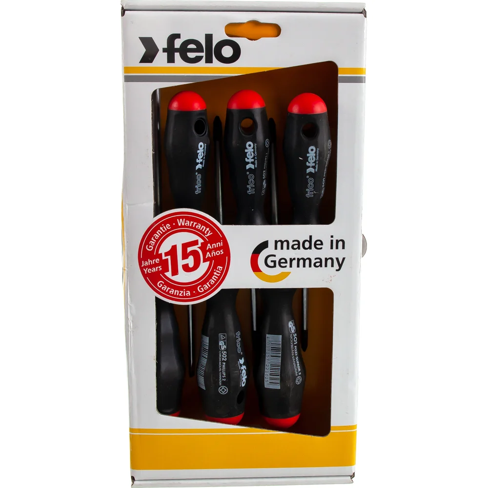 Набор отверток SL/PH/PZ, 6 шт Felo 50096317 — детальное фото