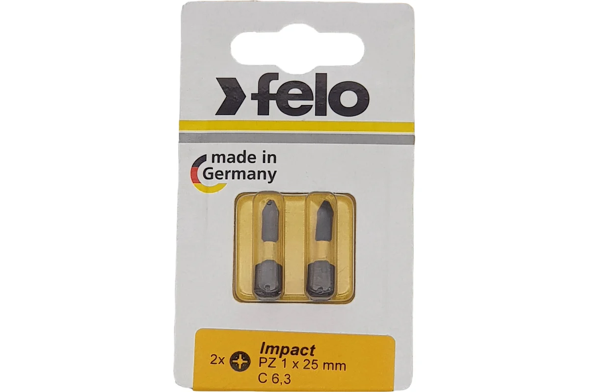 Бита крестовая ударная Impact (2 шт; PZ1; 25 мм) Felo 02101241 — детальное фото
