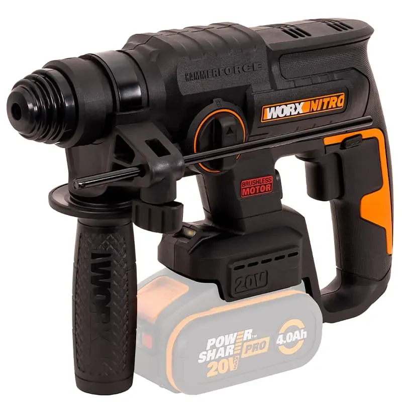 Перфоратор WORX WX381 20V 2Дж бесщеточный аккумуляторный — детальное фото
