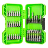Набор бит, торцевых головок и адаптеров в кейсе Greenworks (40 шт.)
