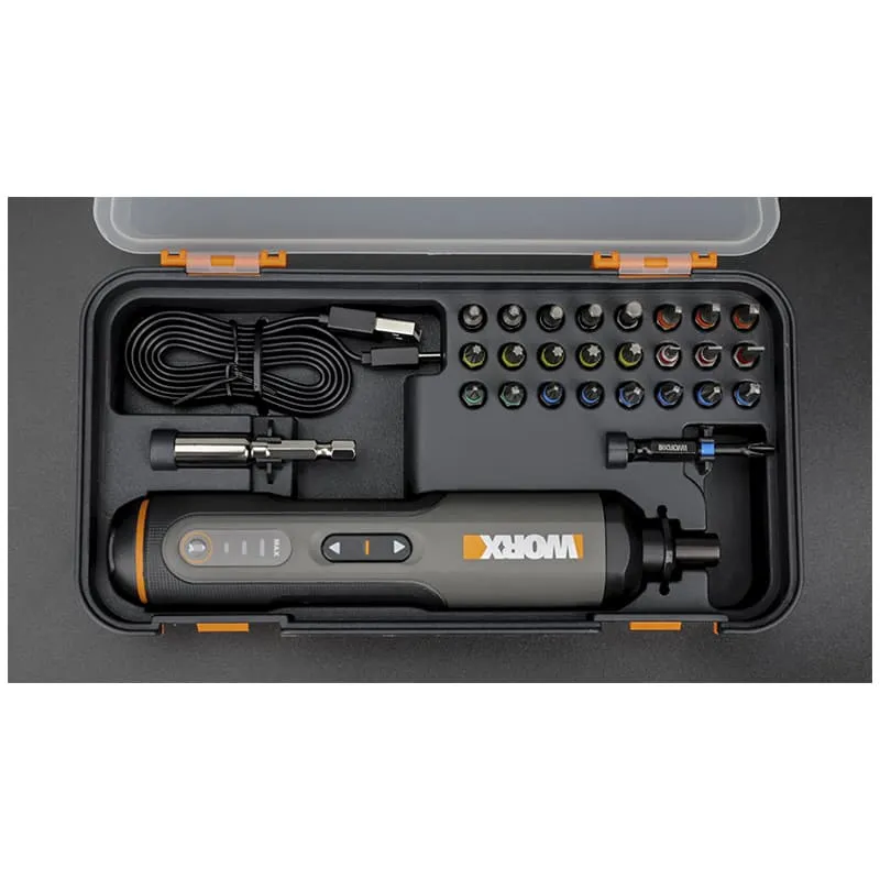 Отвертка WORX WX240 4V аккумуляторная с набором бит 26 шт. — детальное фото