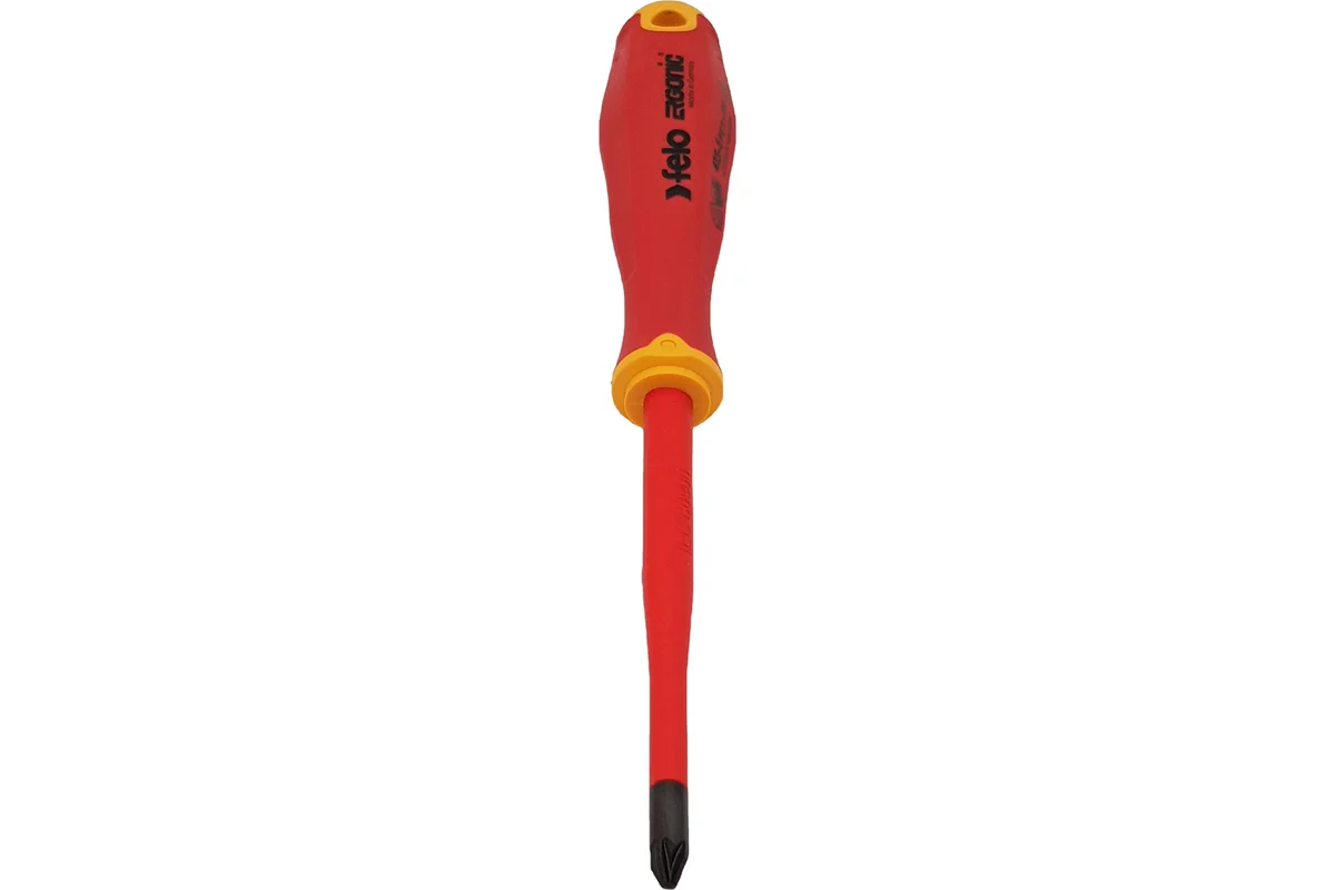 Диэлектрическая отвертка Felo PZ 2х100, E-Slim Ergonic 41529390 — детальное фото