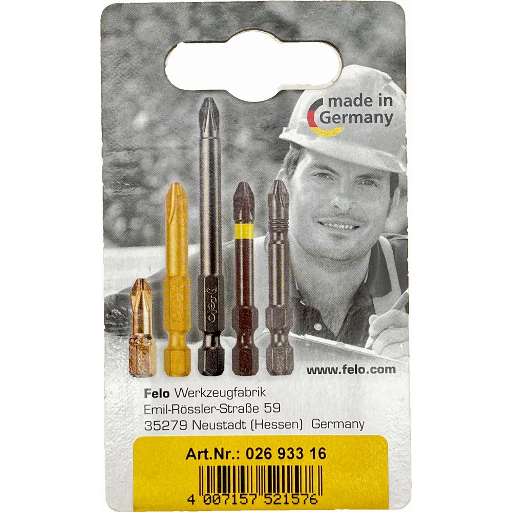 Биты Industrial 3 шт, T15/T20/T25, 25 мм, в блистере Felo 02693316 — детальное фото