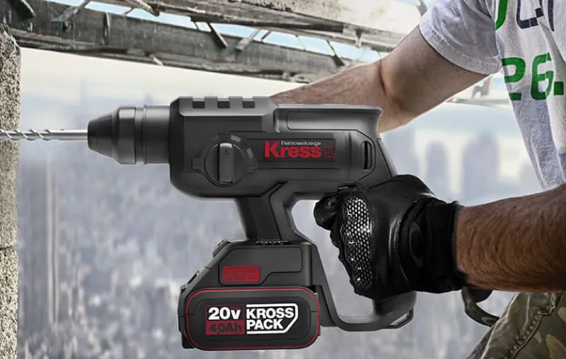 Перфоратор KRESS KU390 20V 2 Дж бесщеточный аккумуляторный — детальное фото